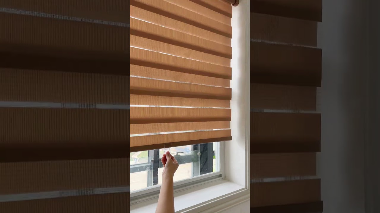 No-drill zebra roller shades. Perfect for renters and homeowners alike. 🥳
