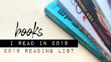 Books I Read In 2019 | 2019 Reading List