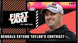 Reacting to the Bengals extending head coach Zac Taylor’s contract through 2026 | First Take