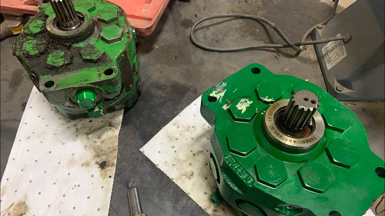 John Deere 4440 hydraulic pump removal. YouTube