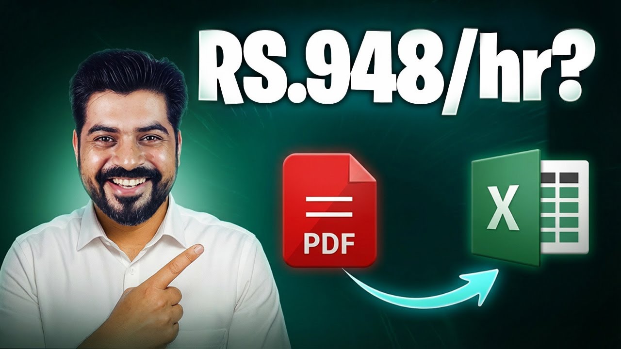 Работа по конвертации PDF в Excel. 948 рупий в час ❓ (вторая зарплата) в 2026 году 🚀