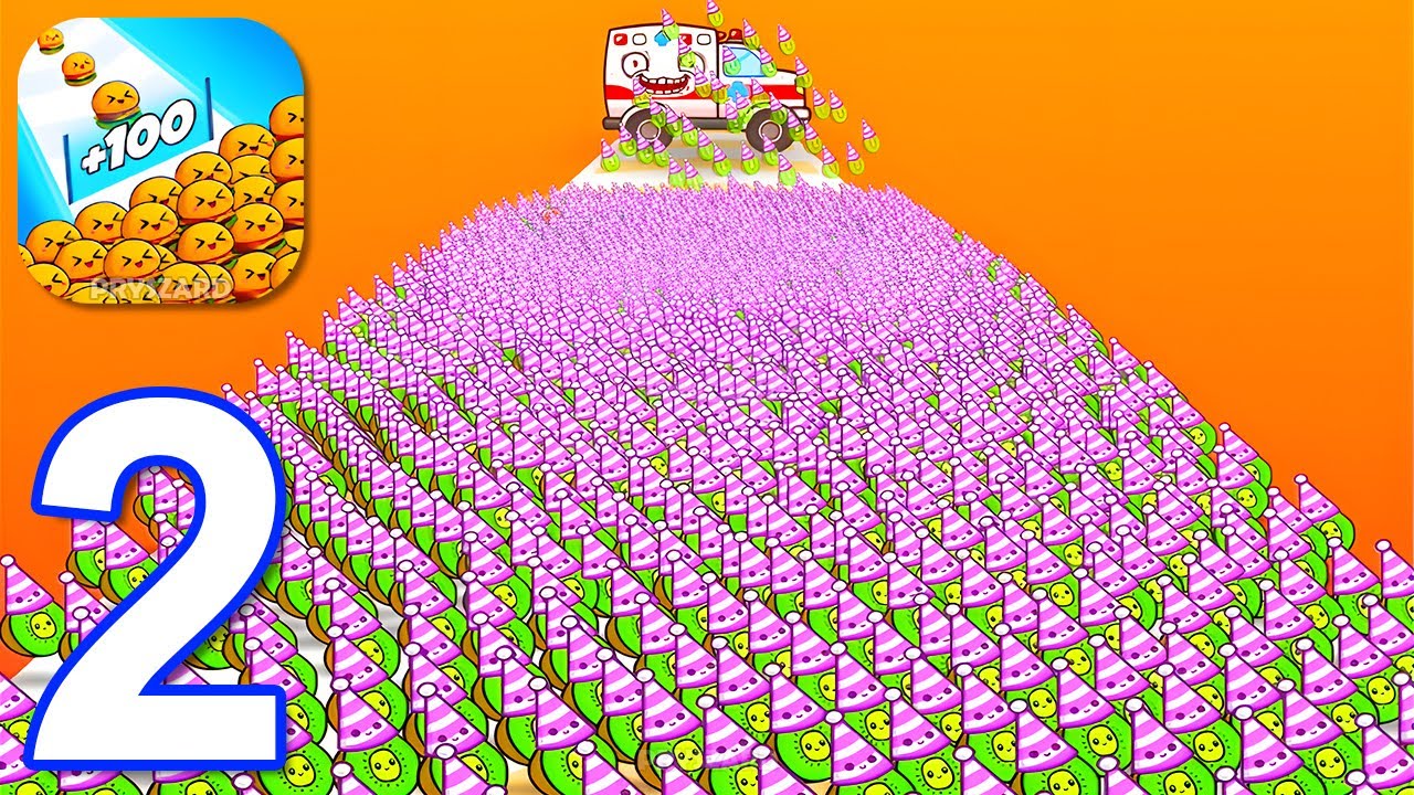 Food Run - Gameplay Walkthrough Part 2 Level Up Fruits Rush Merge (iOS, Android)