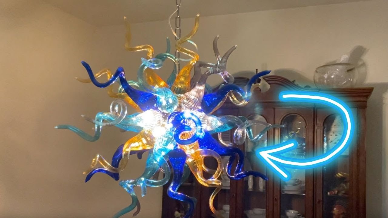 Kelary Hand Blown Glass Chandelier Lighting (review and unboxing)