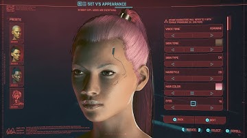 Nigerian female V · Cyberpunk 2077 character creation