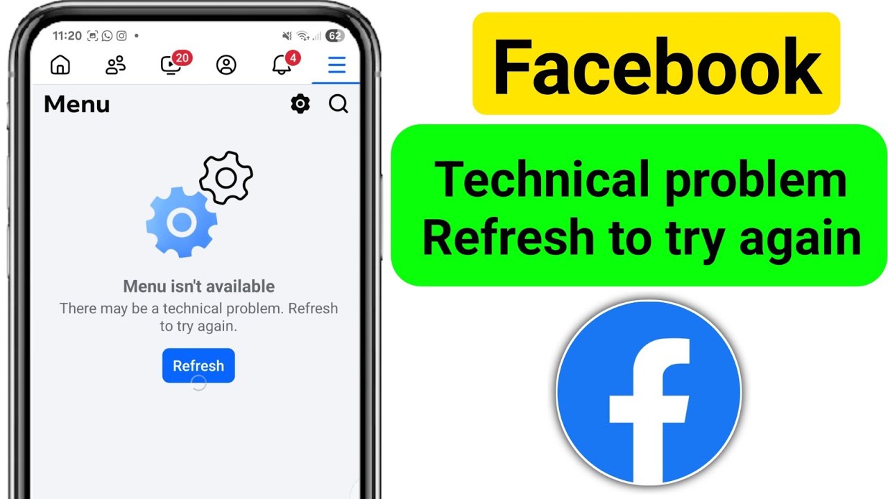 Try Refresh Fix Facebook Technical problem Refresh to try again - YouTube