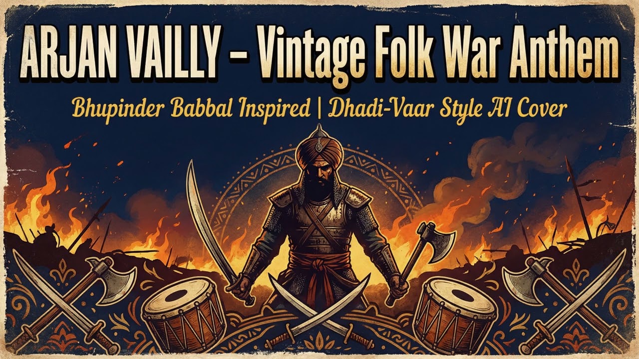 Arjan Vailly | Vintage Dhadi Vaar Version | Punjabi Folk AI Cover | Gym Motivation Song | Retro