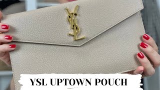 STAPLE PIECE IN LUXURY COLLECTION 👝 SAINT LAURENT (YSL) UPTOWN POUCH REVIEW