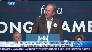 George W. Bush's Most Dubya Moments From His Stump Speech For Jeb!