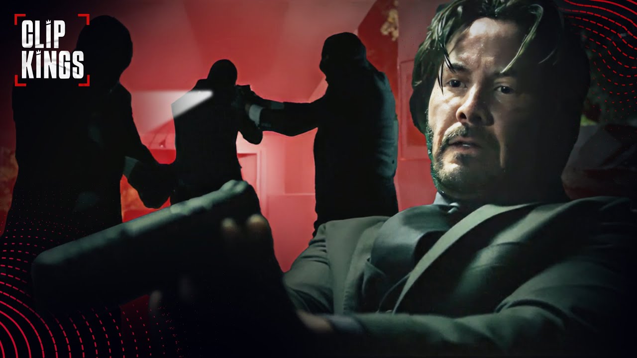 John Kills Home Intruders | John Wick (Home Invasion Scene)