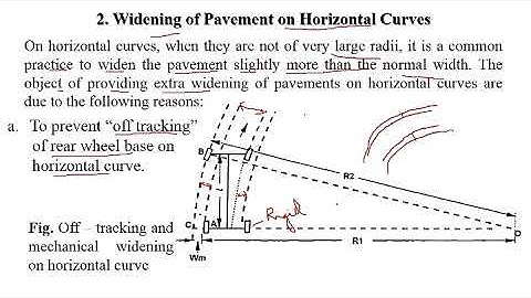 Lecture - II: Widening of Pavement on Horizontal Curve (Horizontal Alignment)