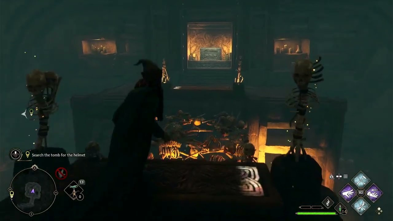 Skull Puzzle in Witch's Tomb in Hogwarts Legacy
