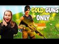 PLAYING WITH ONLY GOLD GUNS IN FORTNITE! | JKREW GAMING