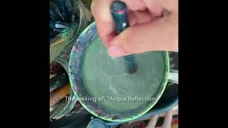 Behind the Scenes: Creation of Aqua Reflections abstract painting