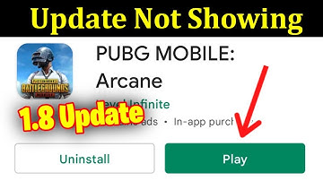 pubg 1.8 update not showing in play store || pubg update problem