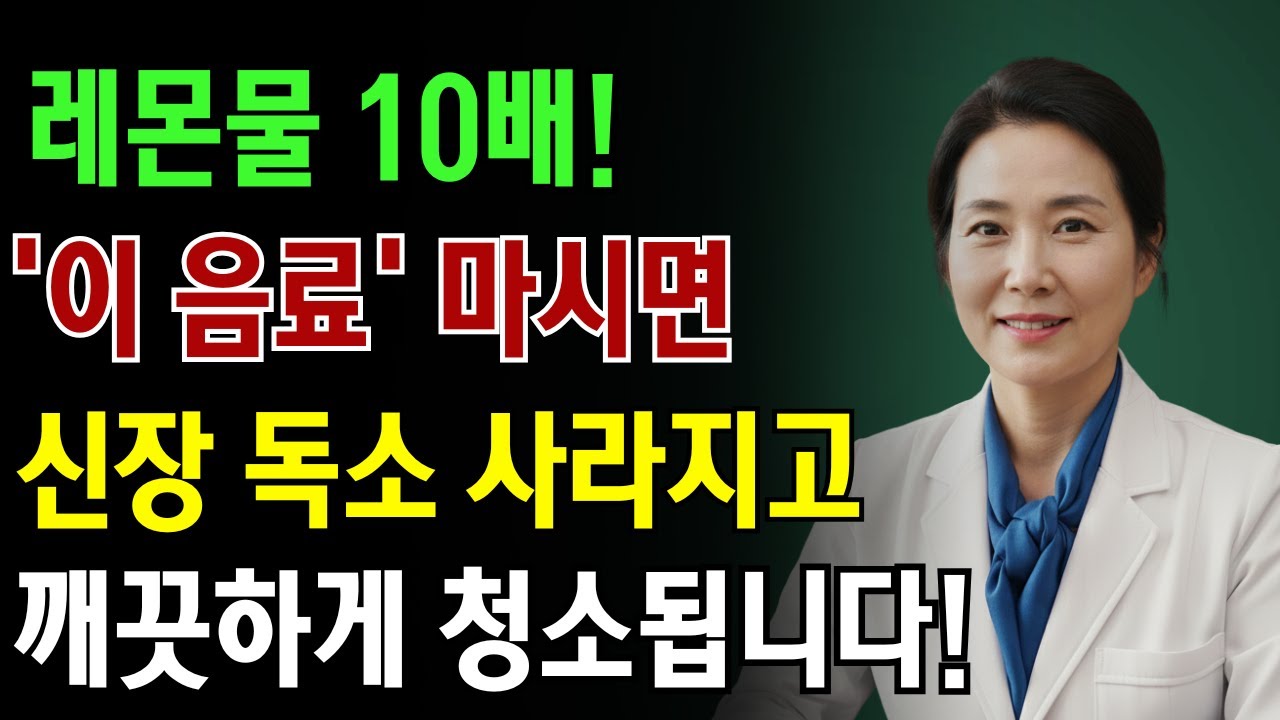 레몬물보다 10배 강력! 신장 독소 청소하는 기적의 음료 3가지와 신장을 망치는 음료 3가지|노인 건강 | 의사가 말하는 노년건강