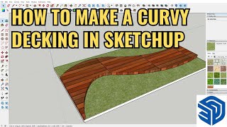 Sketchup tutorial how to make a curvy decking in sketchup
