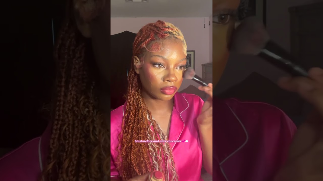 Blush before and after concealer every time 💕! 