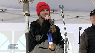 FULL SPEECH: Canadian Olympic Medalist Megan Oldham Speaks at her hometown celebration!