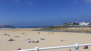 Río Piles en la playa de San Lorenzo. Gijón