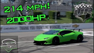 60-214mph in 1760FT! 2000HP UGR Lambo Destroys Track Record