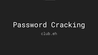 Introduction to Password Cracking