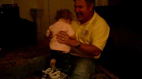 Isabelle dancing with Papaw