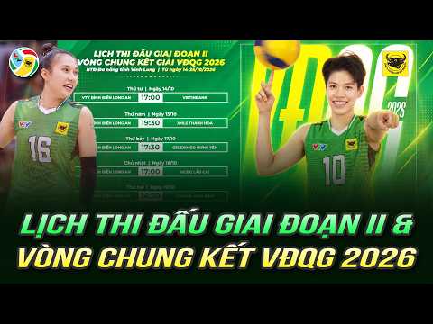 🔥Tentative Schedule for VTV Binh Dien Long An | Phase II & 2026 National Championship Finals