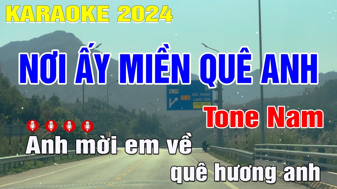 Nơi Ấy Miền Quê Anh Karaoke Tone Nam (F
