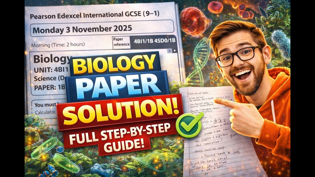 Pearson Edexcel IGCSE Biology Paper 1B FULL SOLUTION | Nov 2025 | 4BI1/1B & 4SD0/1B Explained