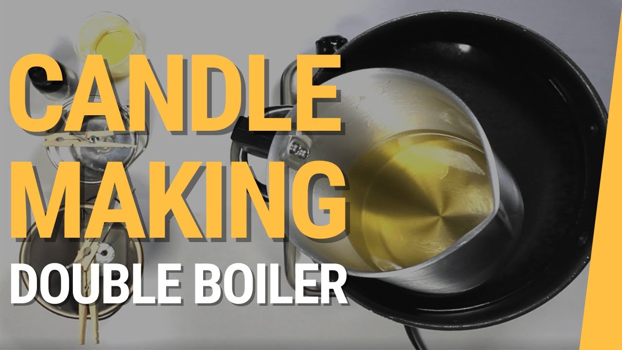 How to make candles for begginers at home with double boiler. Easy