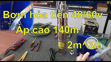 Bơm hỏa tiễn trục xoắn 48/60v - 140m không chổi than 750w  - 2m^3/h