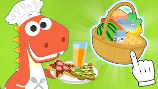 Aprende con Eddie y sus recetas de Cocina 🍕 Eddie el dinosaurio aprende a cocinar