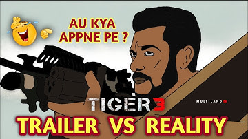 Tiger 3 trailer vs reality 😂😆 Funny spoof animation video tiger3animation#multiland#salmankhan #sudu