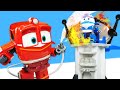 Классные игрушки для мальчиков - роботы поезда Кей и его друзья тушат пожар: видео игры детям