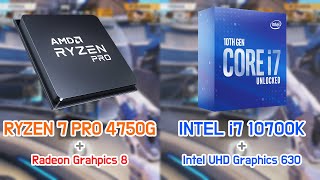 RYZEN 7 PRO 4750G vs INTEL i7 10700K (5 Games)