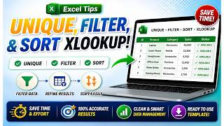 Excel Secrets You’re Not Using 😳 | UNIQUE, FILTER, SORT & XLOOKUP