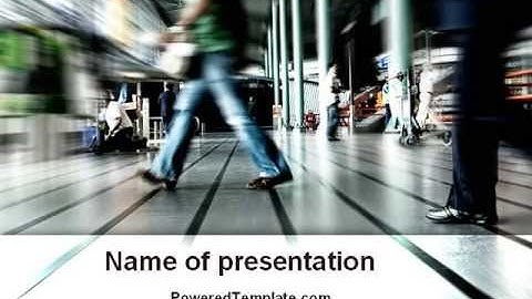 Moving People PowerPoint Template by PoweredTemplate.com