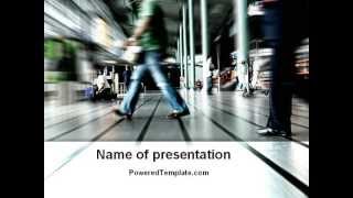 Moving People PowerPoint Template by PoweredTemplate.com