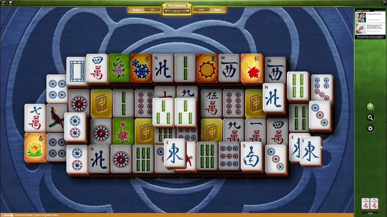 Microsoft mahjong daily challenge january 14th 2023 golden tiles