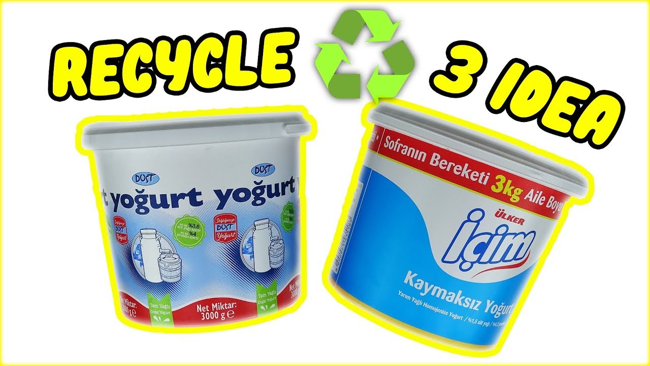 plastik kovalarin super geri donusumu yogurt kovasindan neler yapilabilir recycle diy youtube ajandalar yogurt elisi fikirleri
