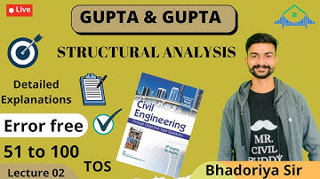 #2 Structural Analysis GUPTA AND GUPTA Error free Solution  DFCCIL SSC JE RSMSSB JE UPSSSC JE TOS