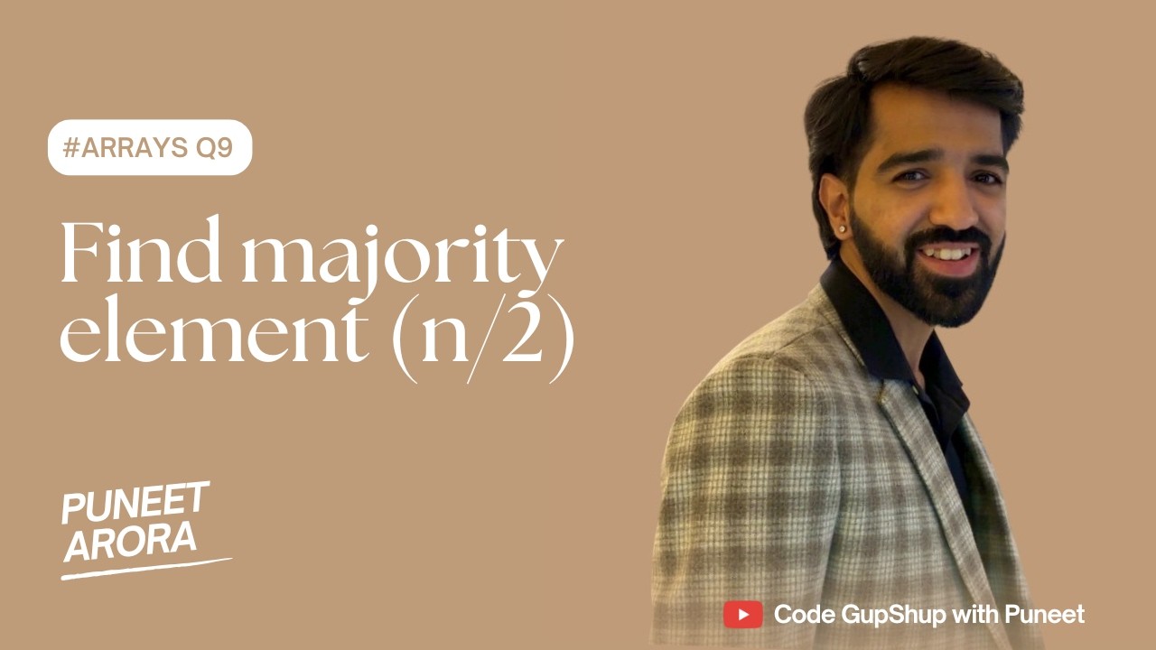 🚀 Majority Element (n/2) in an Array | JavaScript | Interview ...