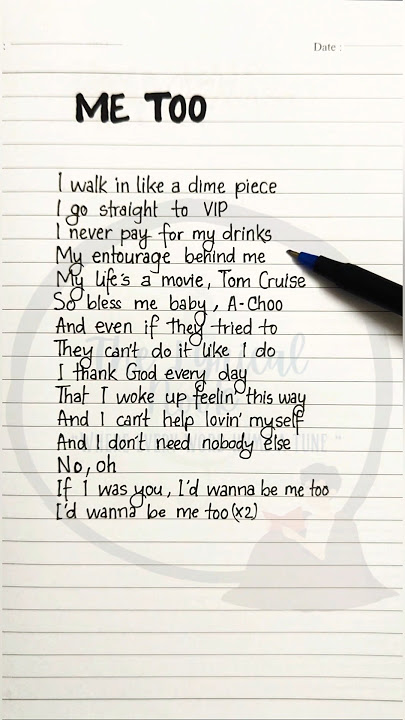 Meghan Trainor - Me Too (Lyrics) 🧚🧚🫰                          #meghantrainor #metoo #music #lyrics