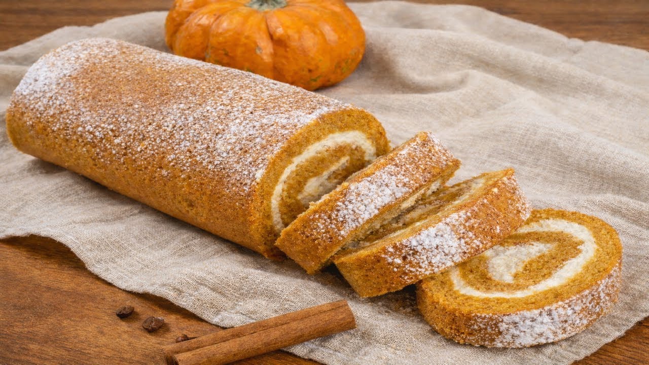 Easy Pumpkin Roll Recipe🎃 Soft Creamy & No Fail!