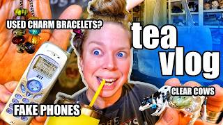 TEA VLOG & THRIFT HAUL (1995 Coach, Used Charm Bracelets!)