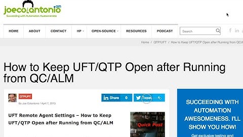 How to Keep UFT/QTP Open When Running from ALM