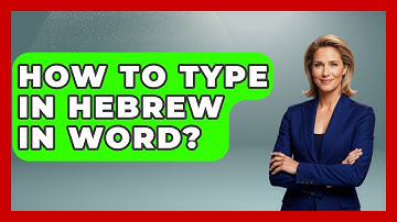 How To Type In Hebrew In Word? - Jewish Teachings For All