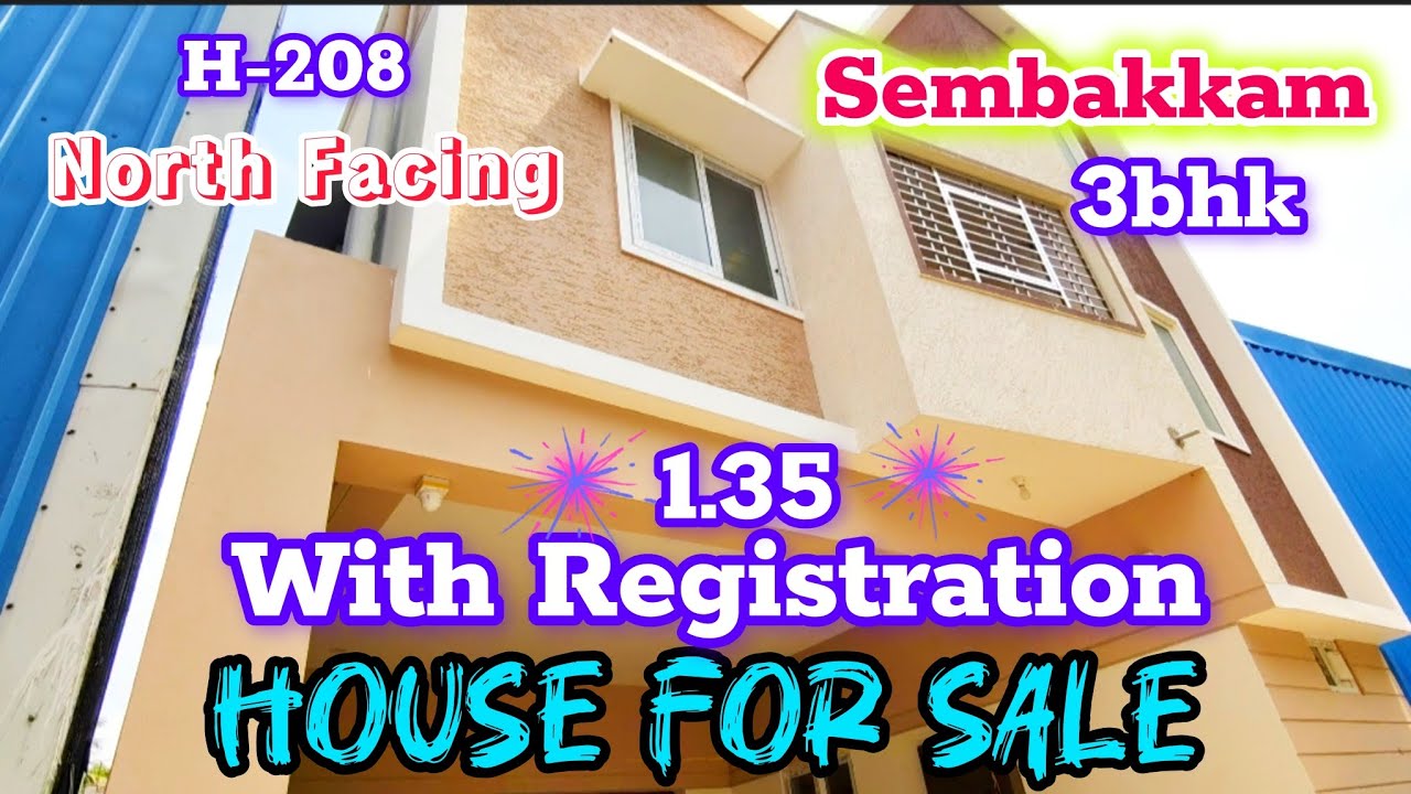 Independent house for sale in East Tambaram sembakkam|3bhk|North Facing|with Registratio
