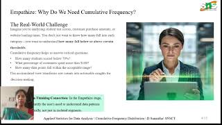 Cumulative Frequency Distribution | Data Representation | SNS Institutions