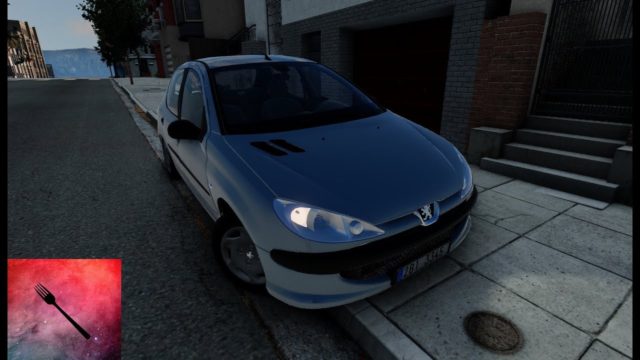 [ARCHIVNÍ VIDEO] BeamNG.drive MOD- Peugeot 206 1.4 16V PSA KFU ET3J I4 FWD M5 driving